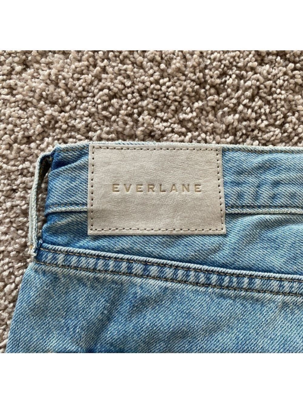 EVERLANE The Everybody Jean Sz E7 Short 30" inseam (Meas. 34" waist) Distressed - Picture 12 of 16